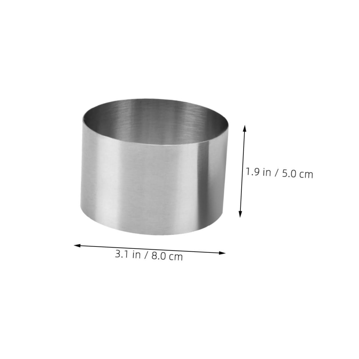 Garneck Molde Redondo para Tartas de Acero Inoxidable, 8 Piezas