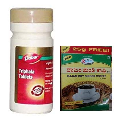 Triphala Tablets 60 Tablets (Ayurvedic), Rajam Dry Ginger Coffee Powder - 125g