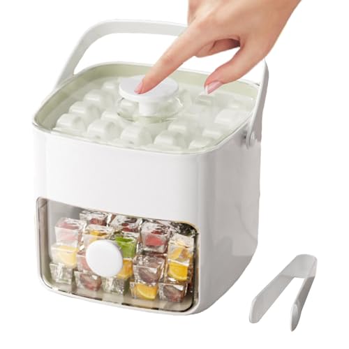 Bandeja de Hielo con Tapa para Congelador,Hielo Doble Capa para Bebidas Frías - Molde de Cubitos de,para Hogar Oficina Apartamento Autocaravana Bar Cóctel Verano Propietarios Anfitriones Club
