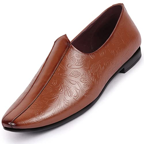 FAUSTO Basics Men’s Textured Floral Prints Slip On Ethnic Juttis and Mojaris FAUSTO Basics Men’s Textured Floral Prints Slip On Ethnic Juttis and Mojaris