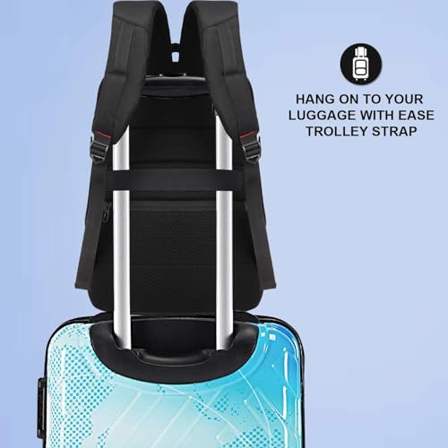 Image of Martucci Victor 36L Faux Leather Water Resistant Laptop Backpack /Casual Backpack /Daypack /Travel Backpack /College Bag For Men /Women