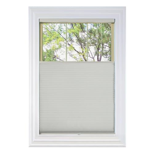 BlindsAvenue Cordless Top Down Bottom Up Cellular Honeycomb Shade, 9/16" Single Cell, Blackout, Winter White, Size: 49" W x 48" H
