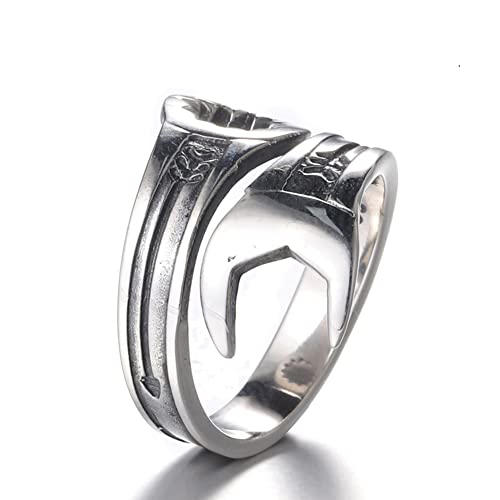 Open Wrench Tool Ring for Men and Women - Adjustable Biker Spanner Mechanic Ring - Personalized Christmas Jewelry Gifts