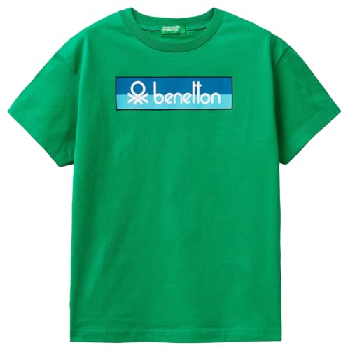 United Colors of Benetton Camiseta 3i1xc10il, Verde, 130 cm para Niños