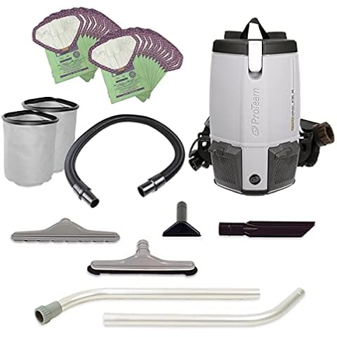 ProTeam ProVac FS6 and 22 Filter Bags Backpack Vacuum Commercial with Restaurant Tool Kit, Corded, 107363 Cover