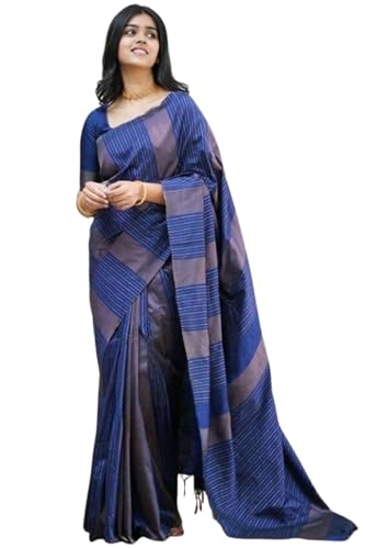 SGF11 Women's Kanjivaram Soft Silk Handloom Saree Golden Zari With Blouse Piece product image 9