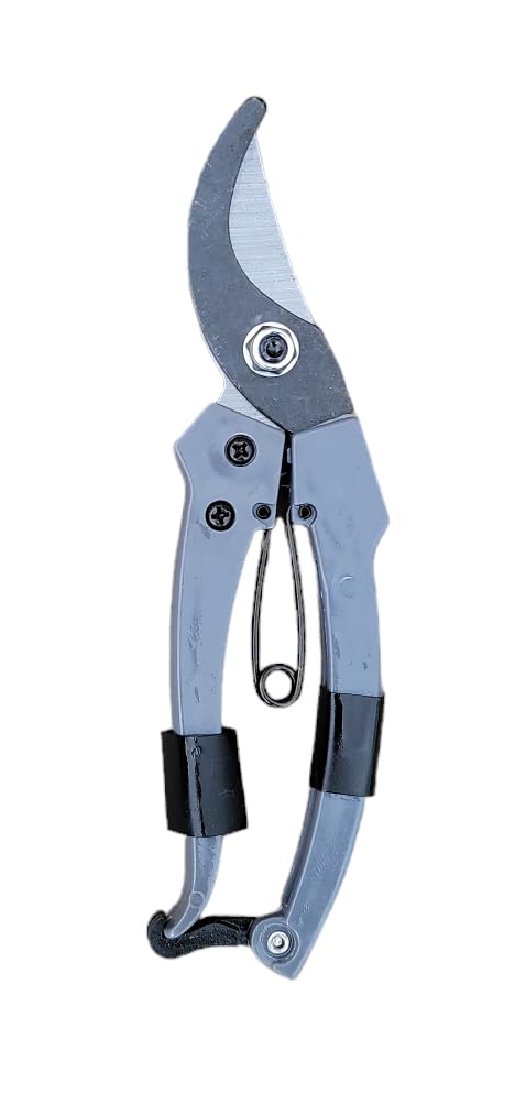 Knnx Grey Garden Pruning Shears | Easy Grip Handle | Secateurs | Cutter | Plant Snips (Grey)