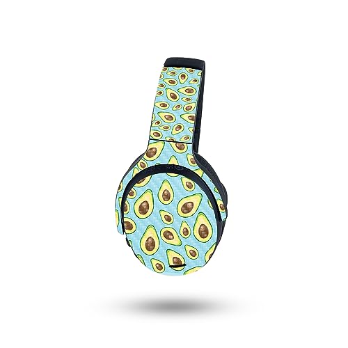 Image of MightySkins Carbon Fiber Skin Compatible with Skullcandy Crusher ANC 2 - Blue Avocados | Protective, Durable Textured Carbon Fiber Finish | Easy to Apply