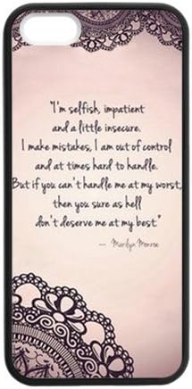 Retro Vintage LACE Marilyn Monroe CLASSIC QUOTE Apple iPhone 5 5s Cute Rubber Case Cover - Best Protective Shell for Apple