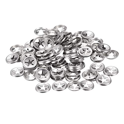 uxcell M4 ing Washer 3.3mm I.D. 12mm O.D. Internal Tooth Washers Push-On Locking Speed Clip 304 Stainless Steel 100pcs