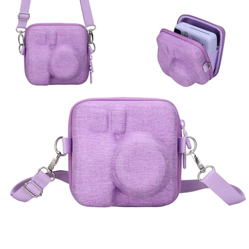 Maleta rígida compatible con Fujifilm Instax Mini 13, morado