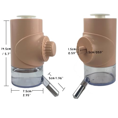 Alimentador automático de agua para gatos y perros dispensador colgante de 500 ml para jaula 6