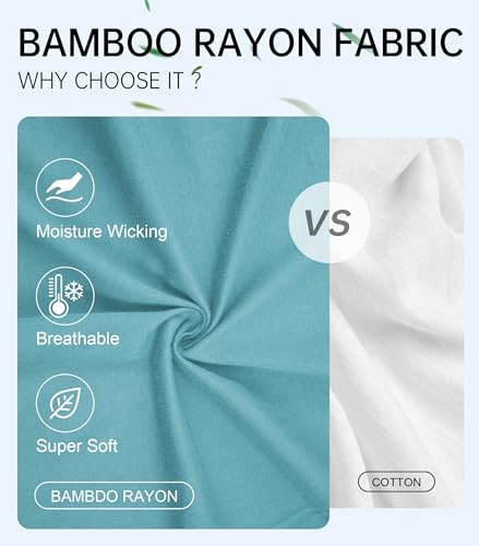 COLORFULLEAF Mens Boxer Briefs Short Leg Soft Rayon Made From Bamboo Underwear Trunks for Men Pack2