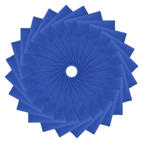 Bandanas vierges grand format 53,3 cm couleur bleu saphir uni pour adultes