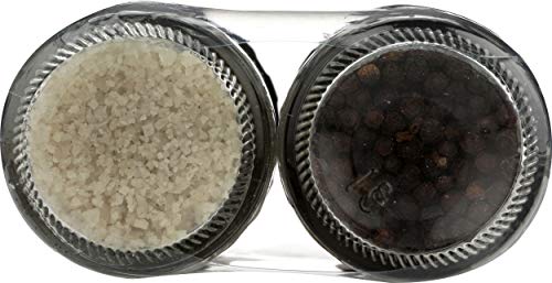 Celtic Sea Salt Organic Peppercorn And Light Grey Celtic Sea Salt Mini Grinders, 2.9 Ounces – Reusable, Refillable Glass Grinders With Additive-Free, Delicious Sea Salt And Peppercorn #TOP5