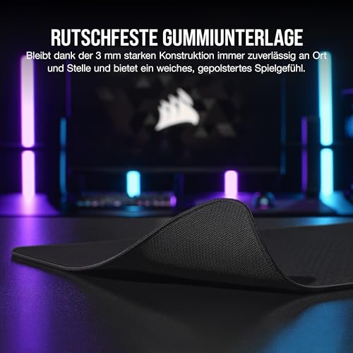 Corsair MM500 v2 Erweitertes Hybrid-Stoff-Mauspad – 93cm x 30cm – Schwarz – Ansicht 5