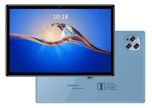 Image of DOMO Slate SL39 10.1-Inch 4G Tablet PC, 4GB RAM + 32GB inbuilt Storage,1TB Expandable, Dual SIM Slot, Octa Core CPU, GPS, Bluetooth (Blue)