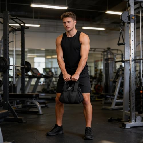Kettlebell blanda rellenable para evitar golpes en casa durante rutinas de fuerza 2