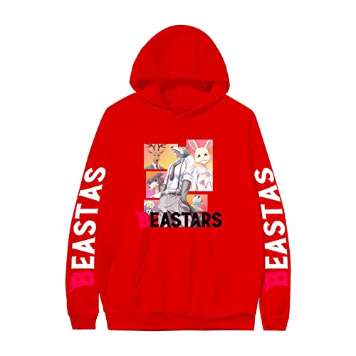 keepmore Anime Beastars Sudadera con Capucha Moda Otoño Invierno Personajes de Anime Impresión de Legoshi Ropa Deportiva con Capucha