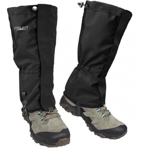 Frelaxy Waterproof Hiking Gaiters with Rubber Foot Strap