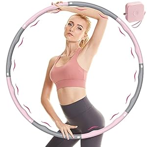 KINGONE Hula Hoop Reifen Erwachsene, Fitness Hula Hoop für Erwachsene & Kinder zur Gewichtsabnahme 6-8 Segmente Abnehmbarer Hoola Hoop Reifen für Fitness/Training/Übung/Sport, mit Mini Bandmaß