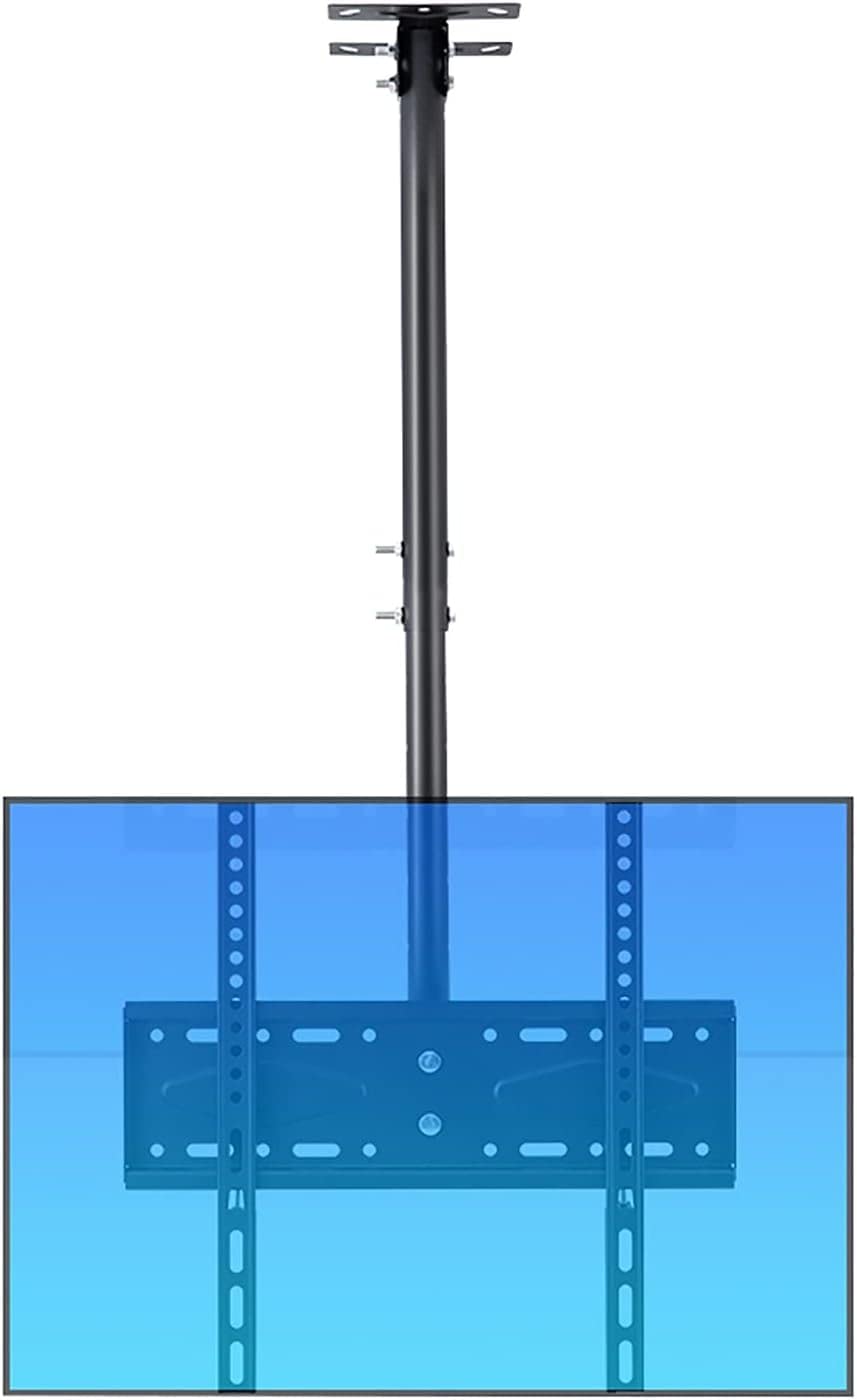 HPTHLY Tilt Swivel Black Tv Ceiling Mount Height Adjustable Tv Bracket Fits 26-55Inch Led Screen Display Tv Mount Tv Stand,0.51M