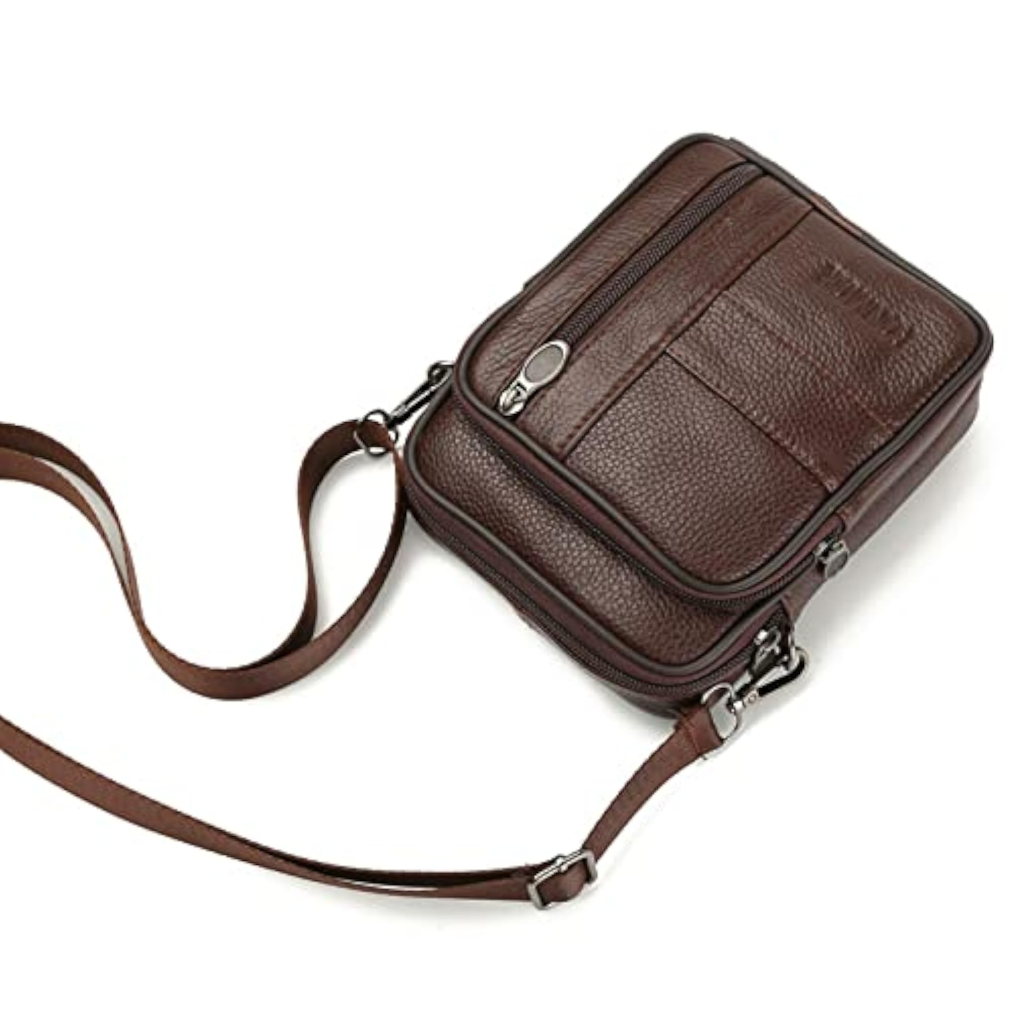 Men's Genuine Leather Multi-Function Shoulder Bag