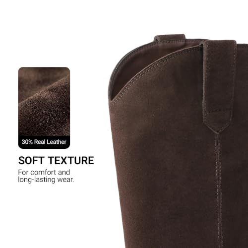 DREAM PAIRS Suede Knee High Fall Tall Boots for Women,Dark Brown,6.5 - image 5