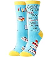 HAPPYPOP Funny Socks Crazy Socks Cool Socks Silly Socks for Women Teen Girls, Book Lovers Gifts f...