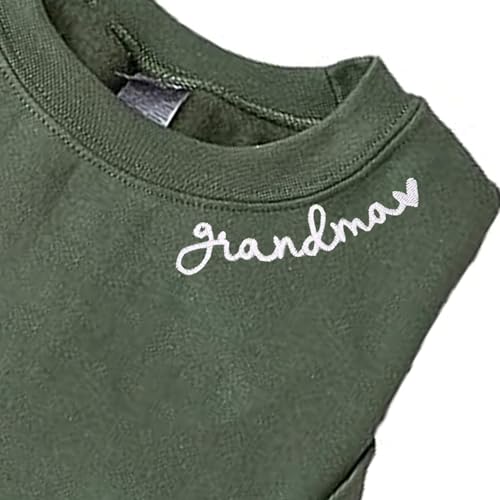 GodLover Embroidered Sweatshirt, Personalized Grandma Nickname with Kid Names, Grandma Gift, Christmas Shirt3