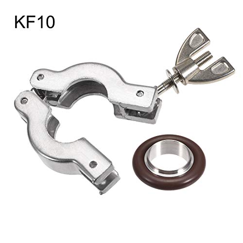 Image of uxcell Vacuum Clamp 41mm X 20mm KF10 Single Pin Clamp Wing Nut with Center Ring for Ferrule TC