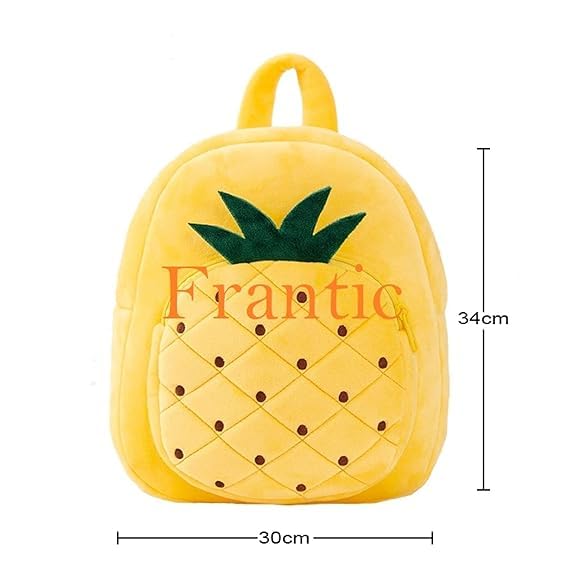 Image of Frantic Soft Cartoon Design Animal Velvet Plush School Backpack Bag For 2 To 5 Years Boys Girls Nursery Preschool Picnic Carry Travelling Bags (2-5 Years)