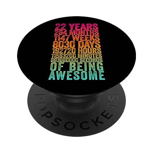Divertida camisa de cumpleaños número 22, Old Meter Divertidos Regalos de 22 años PopSockets PopGrip Intercambiable