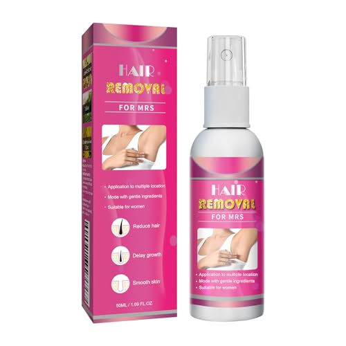 Mujeres Spray de depilación semipermanente, spray inhibidor del crecimiento del cabello, depilatorio semipermanente, extracción rápida, fórmula, 50 ml, cara, brazo, pierna, áreas privadas