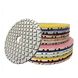 FRAMUN バフ研磨ディスク 4個 3/4インチ 4ステップ ドライダイヤモンド研磨パッド ソフト研磨光沢パッド 研磨ディスク 花崗岩大理石研削ツール 研削ツール (M2.4個_4インチ)