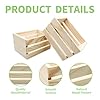 Nudaoz 6-Pack 5 Inch (12.5cm) Natural Rustic Nesting Wooden Boxes Farmhouse Decor Containers for DIY Crafts Home Closet Organization Office Supply Storage Bathroom Vanity Display #2