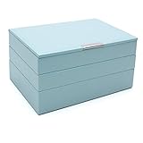WOLF 318805 Medium Stackable Tray Set, Aqua
