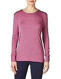 WonderWink Women's Striped Long Sleeve Tee, Pewter/Hot Pink, X-Large