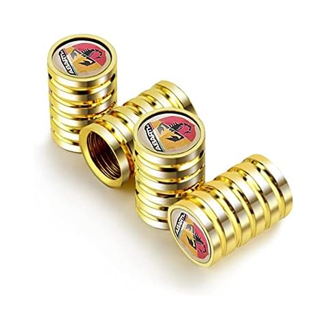 Tyre Valve Caps, for Abarth 124 131 500 595 695 1000 204A Punto Berlinetta Cars Tyre Dust Caps Valve ​Stem Caps Replacement Accessories Prevent Air Leakage Waterproof Proof Rust Cover