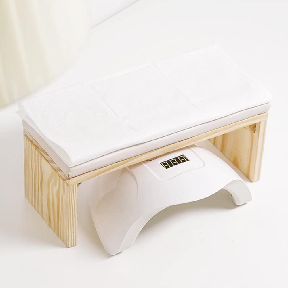 Poggiabraccio per unghie, Poggiamano per unghie antiscivolo, Cuscino da tavolo per poggiamani in legno, Cuscino per mani da manicure Supporto per bracciolo da tavolo per unghie, Bianco