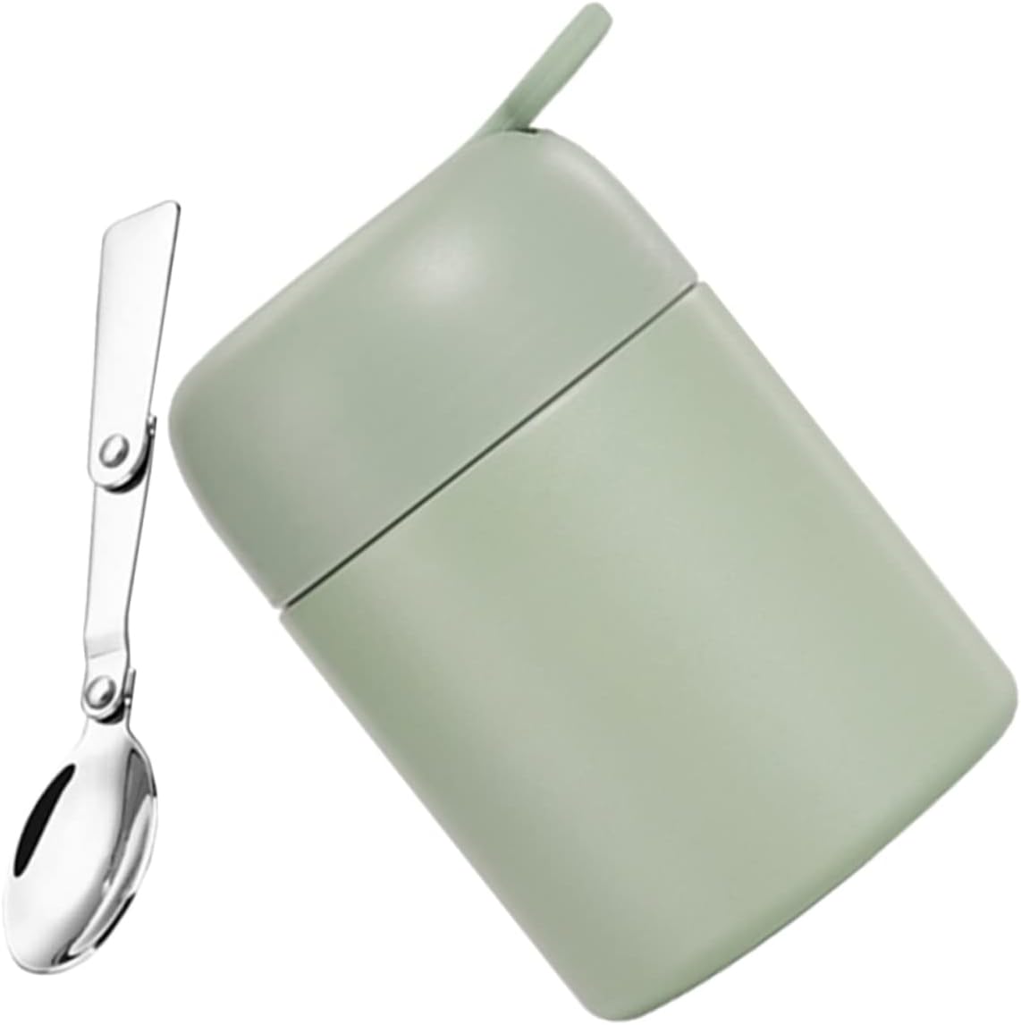 SHOWERORO Insulated Food Cup 500ml Thermal Cup with Spoon Leakproof Soup Container Green