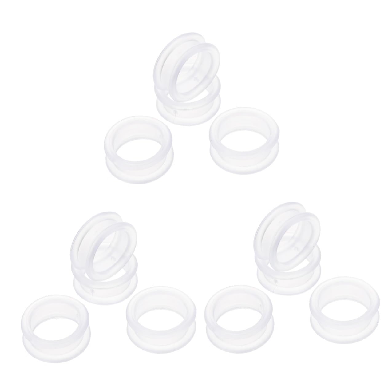 SEWOART 3sets High Flexibility Scissor Protective Rings Comfortable Hair Scissor Finger Rings for Pet Grooming 8pcs*3