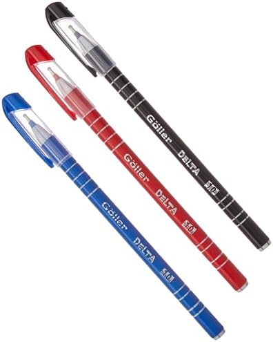 Caneta esferográfica Delta cores sortidas 1.0mm - blister com 3 u...