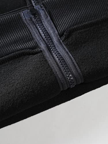 Floerns Men's Letter Print Long Sleeve Zip Up Hoodie Thermal Sweatshirt3