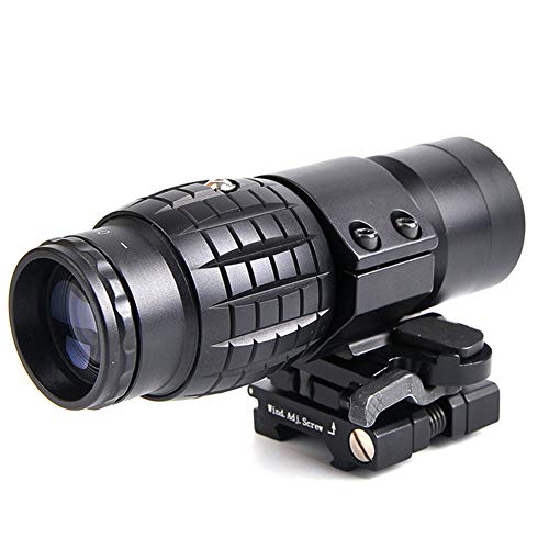 3X Magnifier Scope Sight With Flip To Side 20Mm Mount Picatinny Weaver Rail, Quick Detach Fts Suitable For Reflection And Holographic Sight.eg:m2 #TOP4