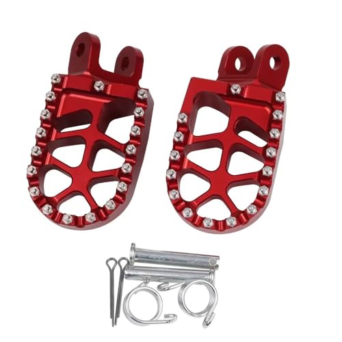 Motocross Fußrasten Pedal Für Kawasaki KLX300R KLX300S KLX300SM KLX300 KLX 300R 300S 300SM 300 R Zubehör Motorrad Fußrasten(Red)