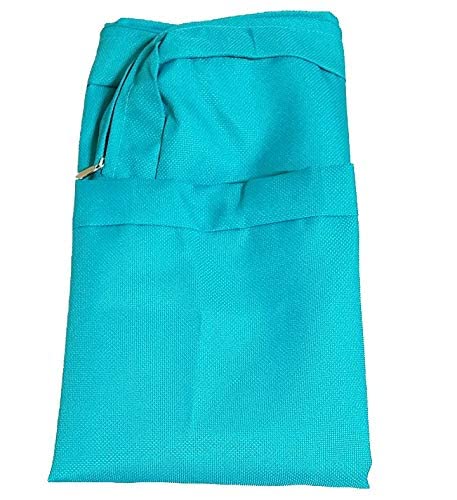 QQbed 4 Pack Outdoor Patio Chair Washable Cushion Pillow Seat Covers 20"X18"X4" Size - Replacement Covers Only (20"X18"X4" 4 Pack, Peacock Blue)
