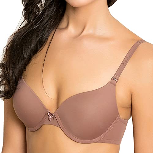 Image of Zivame Women's Synthetic Padded Wired Seamless, Push-Up Bra