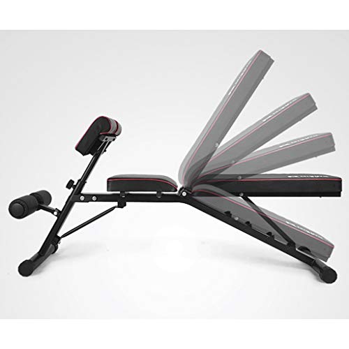 LZL with Priest Stool Weight Bench,Exercise Utility Bench Upright, Incline, Decline, and Flat Exercise for Home Gym Workout Weightlifting Bed (Color : Black)