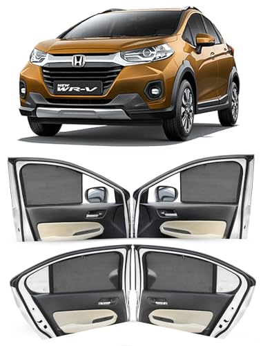 Image of Autofact Car Sunshades for Honda WRV, UV Protection, Useful Car Accessories, Custom fit Sun Shades for Side Windows, Set of 4